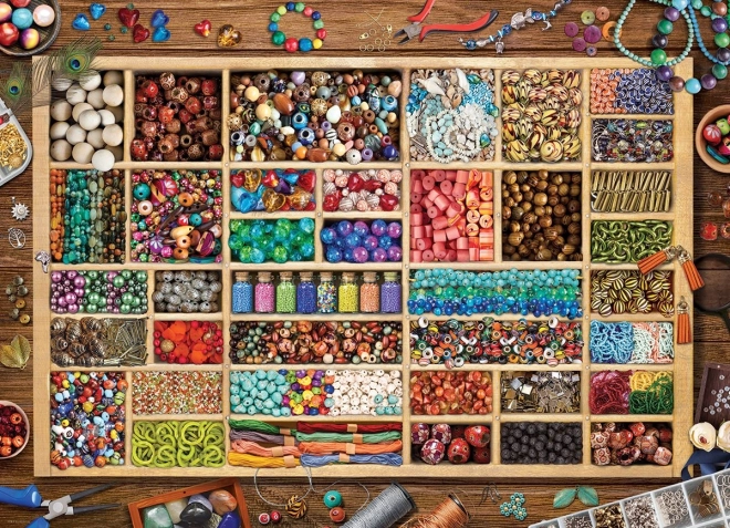 Puzzle La collection de perles de Laura 1000 pièces