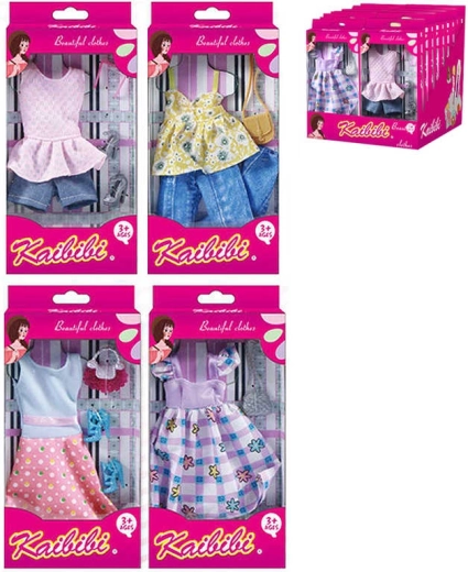 Robe d’été avec accessoires de mode pour poupée 29 cm - 1 pièce