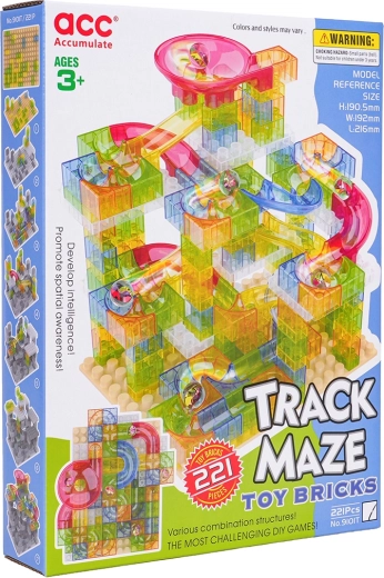 Circuit de billes avec kit de construction de 221 pièces