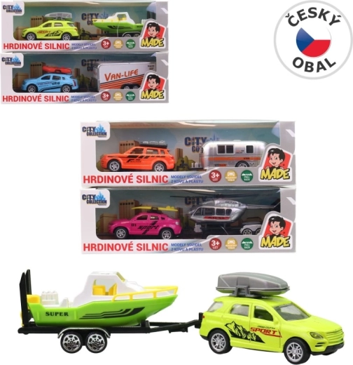 Voiture avec remorque 19 cm