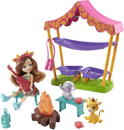 Coffret avec poupée Enchantimals Camping dans la savane