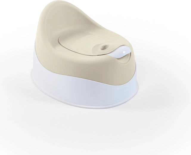 Pot de chambre pour enfant avec couvercle et bol amovible, beige