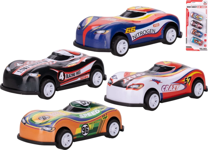 Petite voiture de course métallique à rétrofriction - 1 pièce