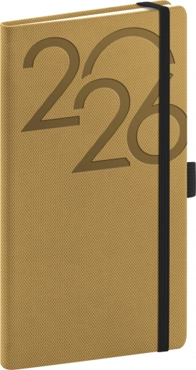 Agenda de poche doré 2026