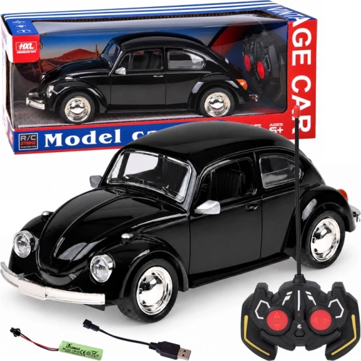 Voiture rétro télécommandée Coccinelle 1:16 noire