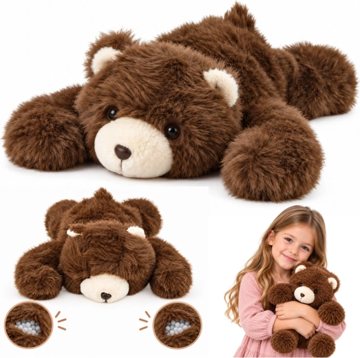 Ours en peluche lesté marron 30 cm
