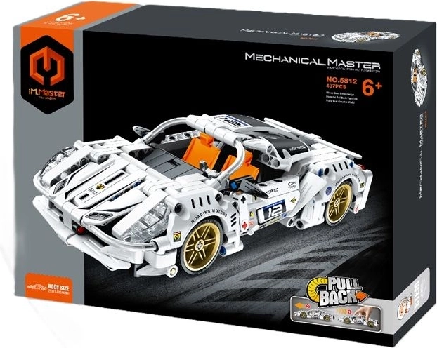 IM.Master super voiture de course en briques – blanche (437 pièces)