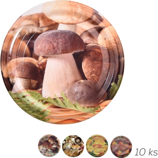Couvercle de stérilisation métallique Bio 66 motif champignons – 10 pcs