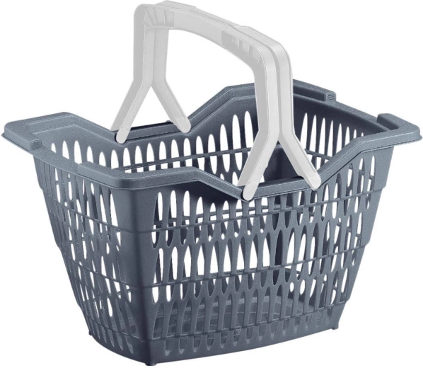 Panier d’achats WILLY avec 2 poignées, 14 l, plastique, assortiment de couleurs