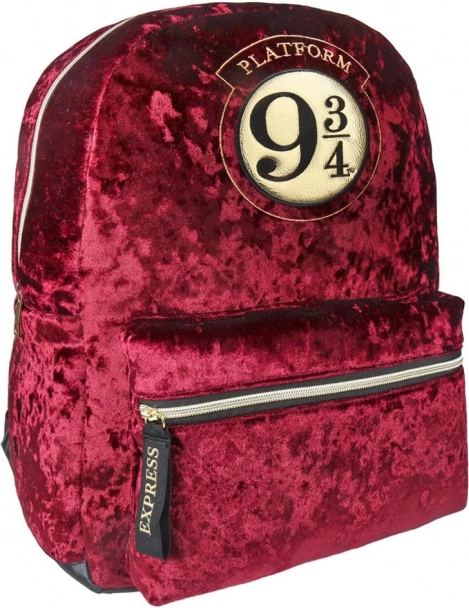 Sac à dos décontracté en velours Harry Potter