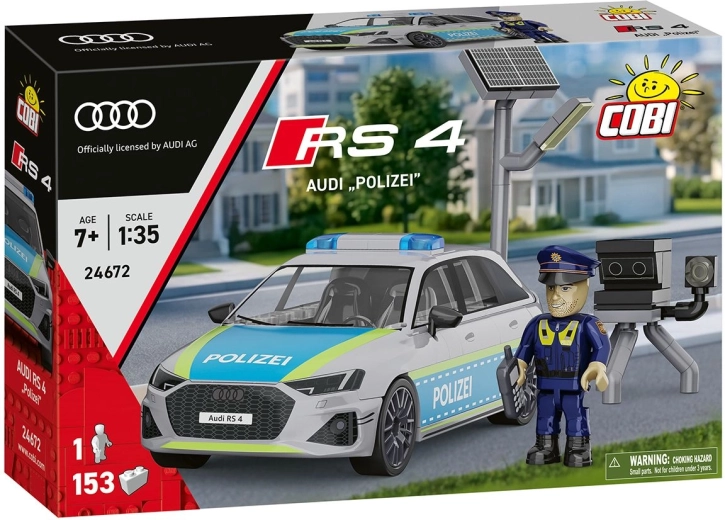 Maquette COBI Audi RS 4 Polizei à l'échelle 1:35