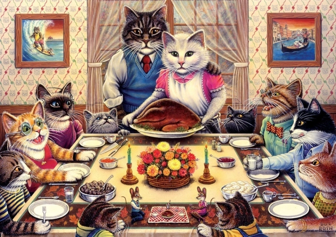 ART PUZZLE famille de chats – puzzle 260 pièces