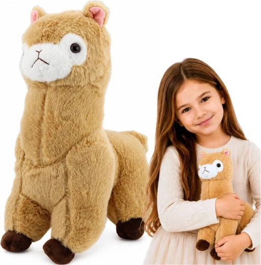 Alpaga en peluche crème 28 cm - 1 pièce