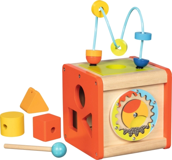 Cube d’activités en bois avec xylophone