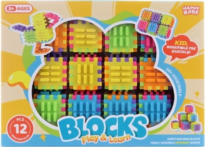 Jeu de construction à cubes clipsables 12 pièces