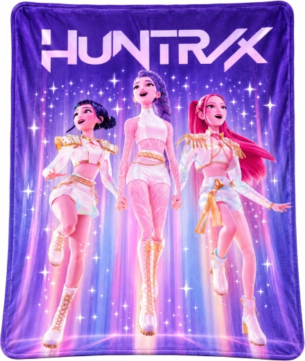 Couverture polaire K-Pop Demon Hunters HUNTR/X Performance violette 130 × 160 cm