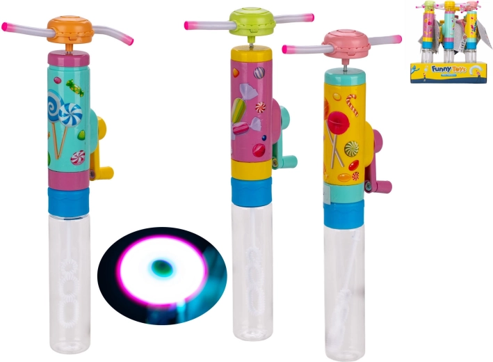 Souffleur de bulles avec hélice, à piles et avec lumière