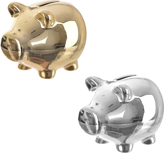 Tirelire en céramique en forme de cochon (2 variantes)