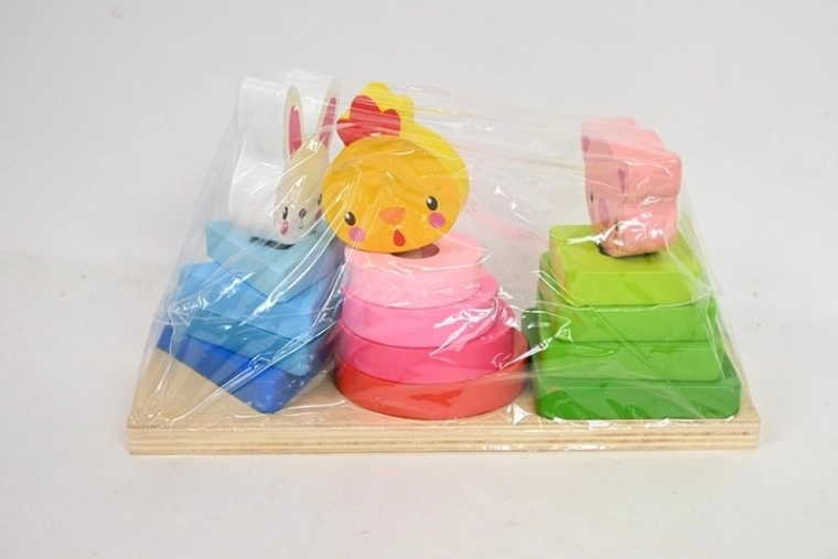 Pyramide en bois Smily – animaux