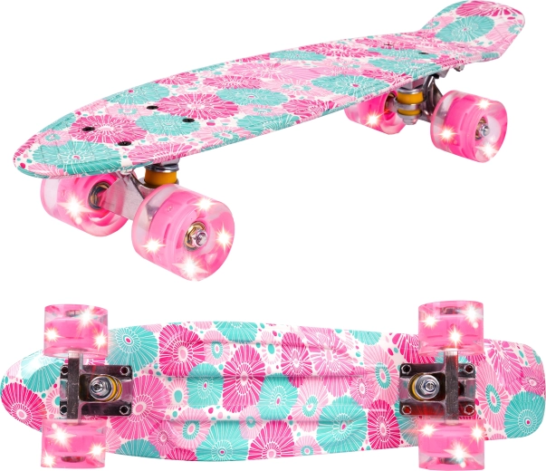 Pennyboard avec roues LED Flowers
