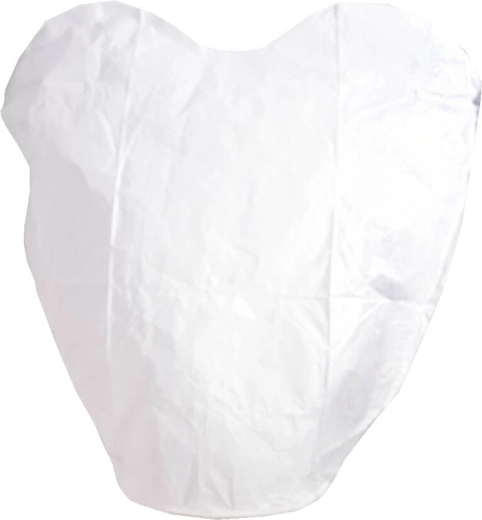 Lampion céleste blanc en forme de cœur