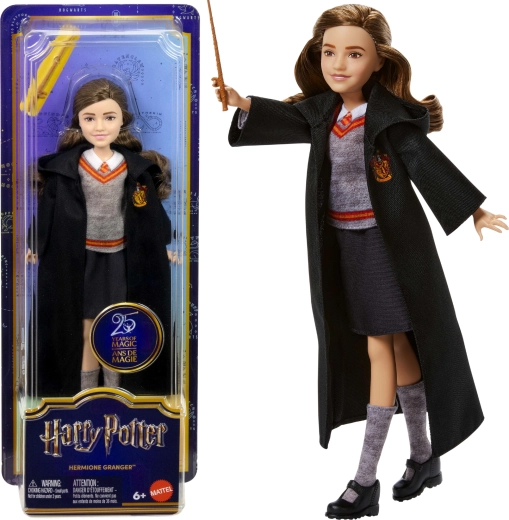 Poupée Hermione Granger avec baguette magique Harry Potter