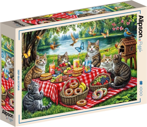 Puzzle Alipson « Pique-nique de chatons » 1000 pièces