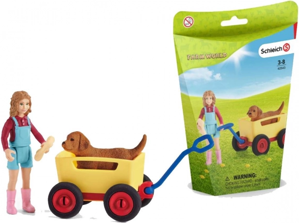 Schleich Farm World chariot pour chien
