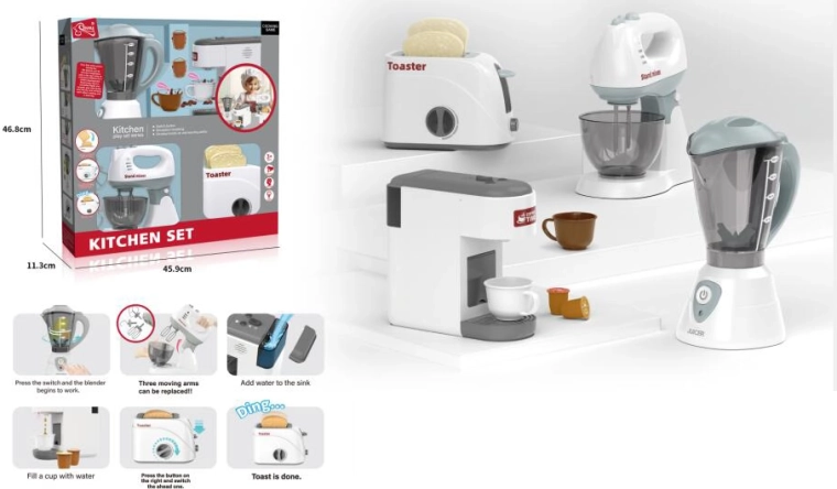 Set d’électroménager jouet 4-en-1 pour enfants