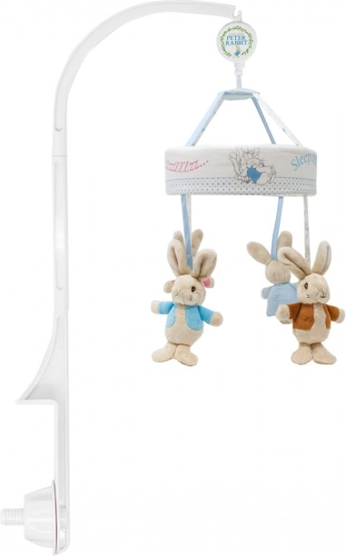 Mobile musical pour berceau avec petits lapins de Beatrix Potter
