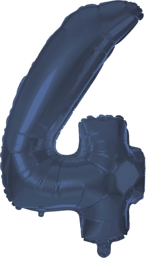 Ballon en aluminium chiffre 4 30 cm bleu TORO