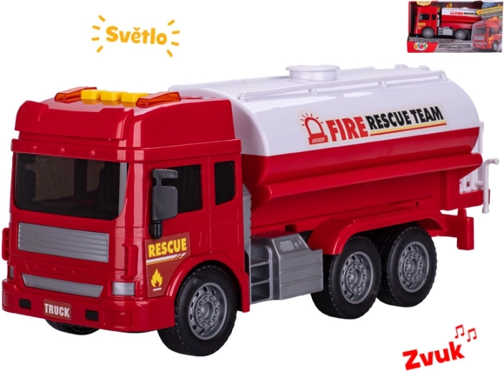 Camion-citerne de pompiers avec lumières et sons 28 cm