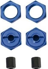 Adaptateur Jamara 17/12 mm 1:8 vers 1:10 en aluminium anodisé avec écrou extérieur (2 pcs)