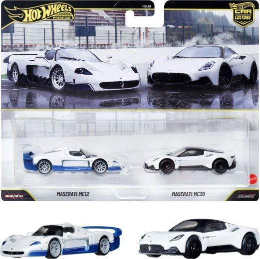 Hot Wheels Premium – lot de 2 voitures Maserati MC12 et Maserati MC20