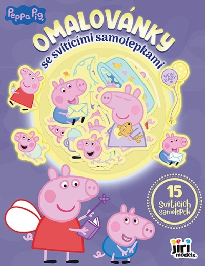 Livre de coloriage avec autocollants phosphorescents Peppa Pig