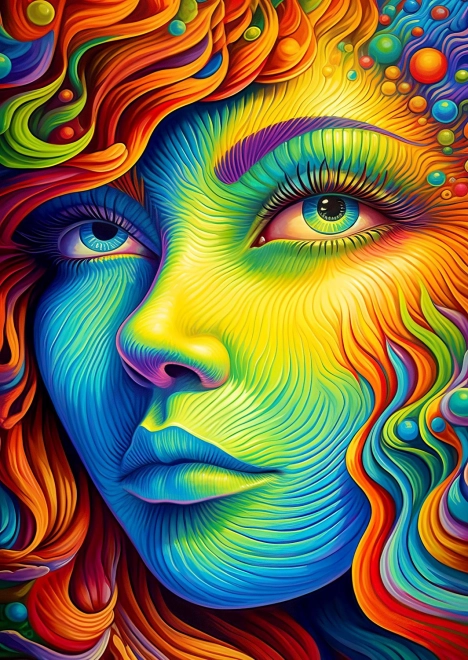 Profitez du puzzle Demoiselle peinte 1000 pièces