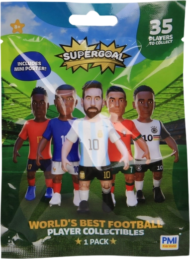 Figurine de footballeur Supergoal avec mini-poster