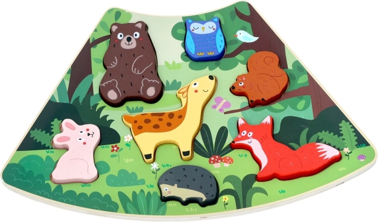 Puzzle en bois animaux de la forêt – puzzle à encastrer interconnectable
