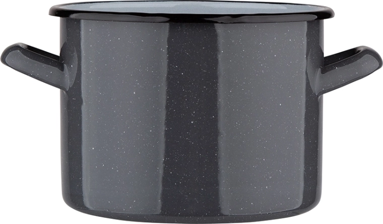Casserole droite 1,5 l grise mouchetée 14 cm