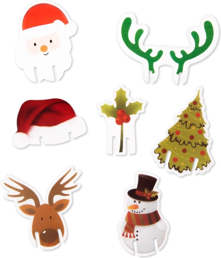 Décorations de Noël pour verres, 8 modèles, 16 pièces