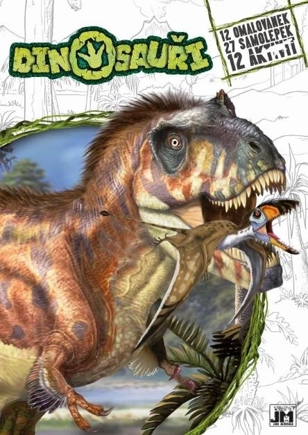 JIRI MODELS Cahier de coloriage avec autocollants – dinosaures