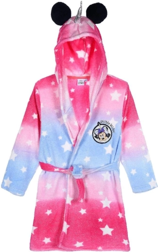 Peignoir enfant Minnie rose framboise-violet