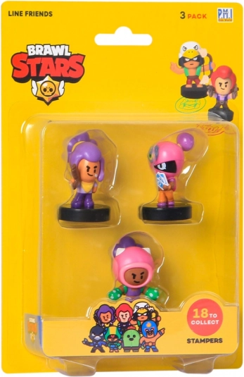 brawl stars 3 pack figurines avec tampons