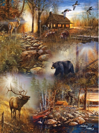 Peinture diamant Animaux de la forêt 30 × 40 cm