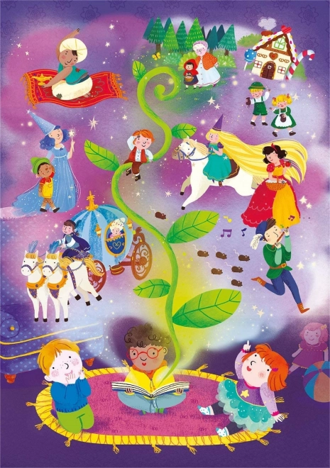 Clementoni puzzle scintillant Le temps des contes 104 pièces