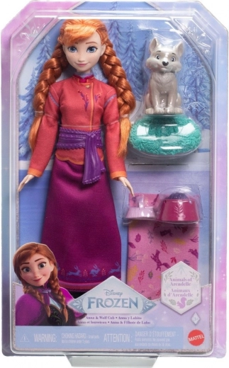 Poupée DISNEY FROZEN Anna avec louveteau et accessoires