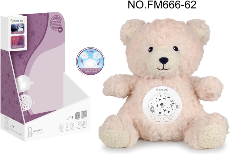 Ourson interactif Miso avec projecteur blanc