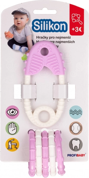 Anneau de dentition en silicone Épingle avec breloques