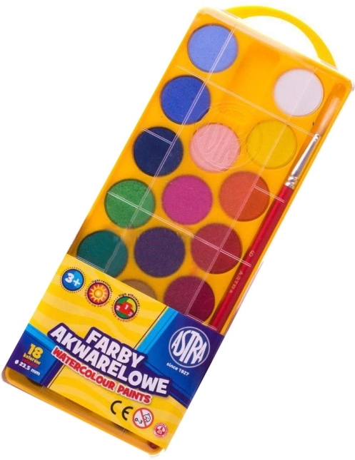 Peintures à l'eau ASTRA 18pcs