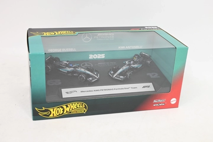 Hot Wheels Premium Formule 1 Mercedes‑AMG (pack de 2)